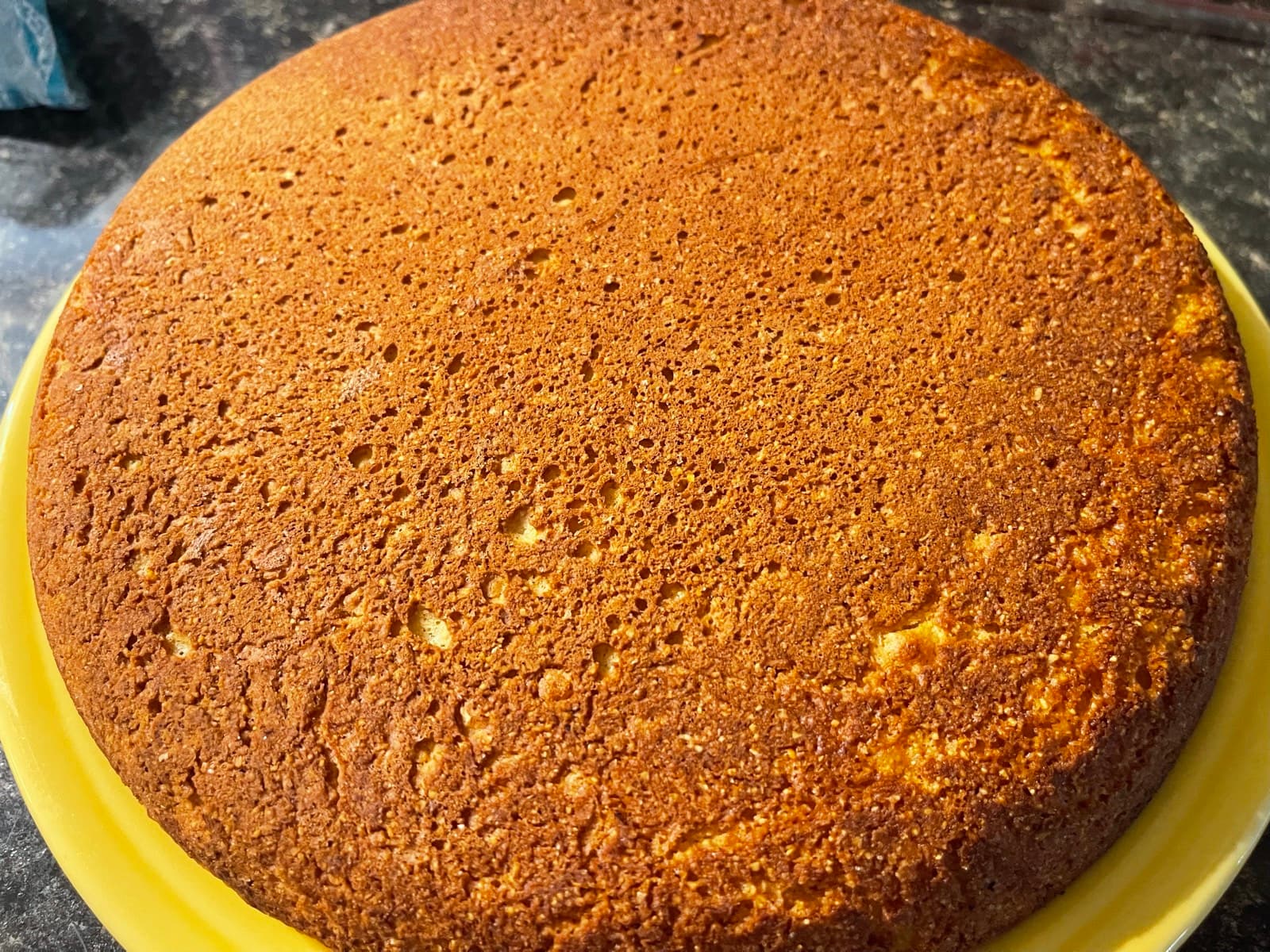 Golden skillet cornbread fresh out of a cast iron pan
